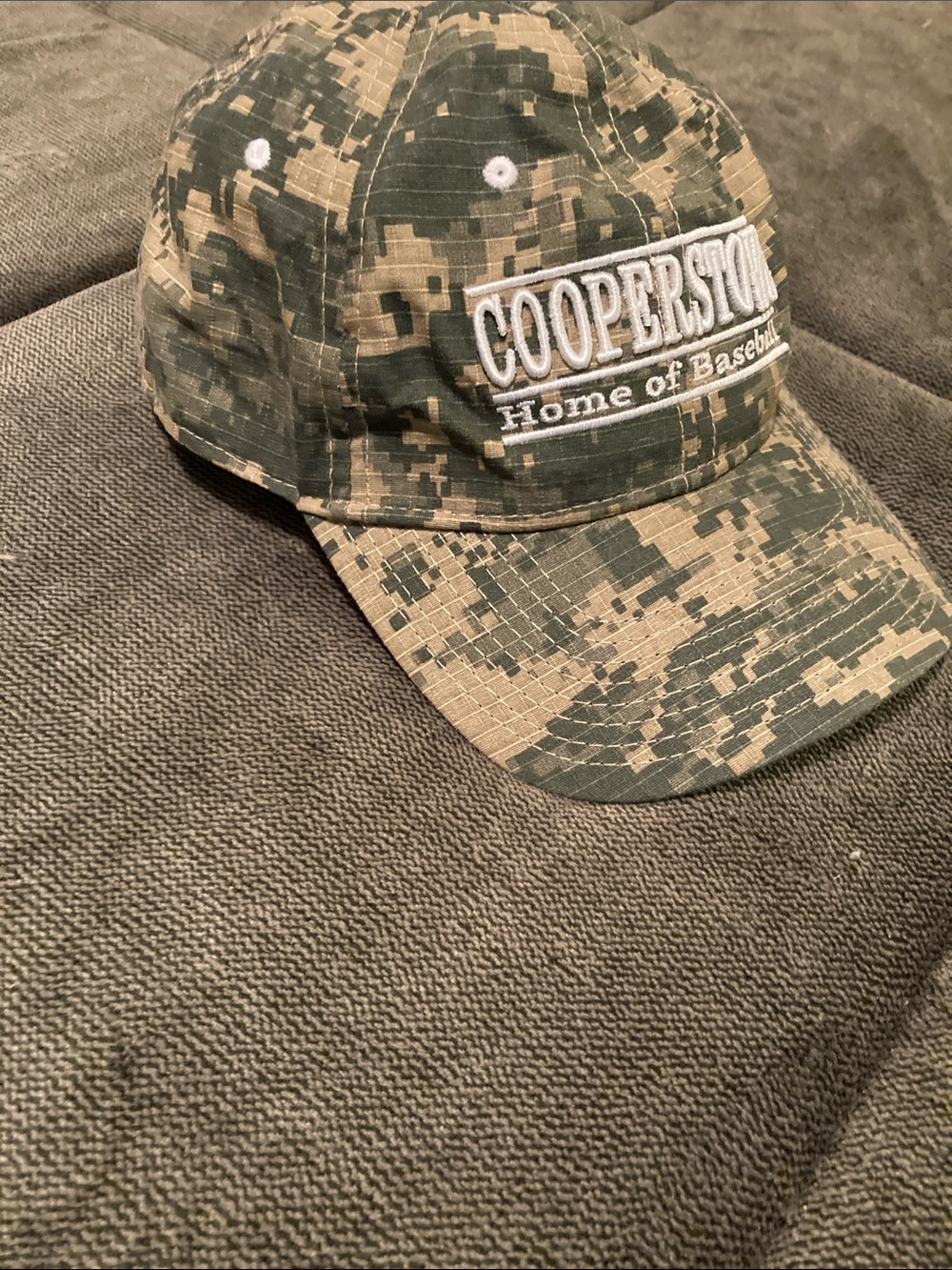 The Game Camo Cap with Cooperstown Patch - Green/Tan